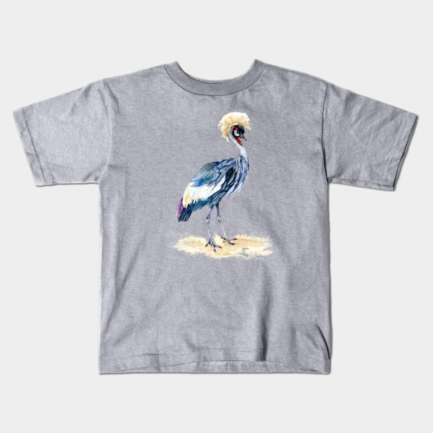 African Crane Kids T-Shirt by Goosi